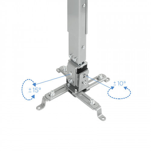 TooQ SOPORTE UNIVERSAL INCLINABLE DE TECHO PARA PROYECTOR PLATA - imagen 3