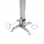 TooQ SOPORTE UNIVERSAL INCLINABLE DE TECHO PARA PROYECTOR PLATA - imagen 3