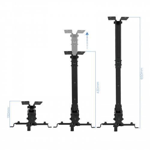 TooQ SOPORTE UNIVERSAL INCLINABLE DE TECHO PARA PROYECTOR NEGRO - imagen 2