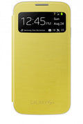 Imagen de Samsung Funda S View para Galaxy S4 Amarillo Acceso Rápido a Notificaciones, Diseño Elegante