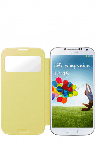 Samsung Funda S View para Galaxy S4 Amarillo Acceso Rápido a Notificaciones, Diseño Elegante - imagen 3