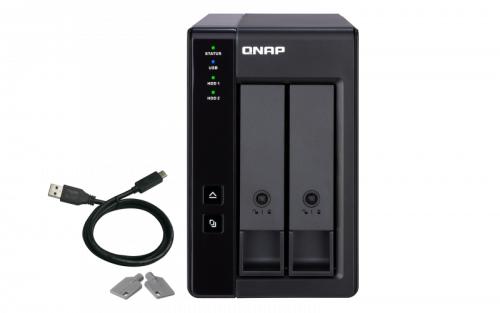 QNAP TR-002 unidad de disco multiple Negro - imagen 1