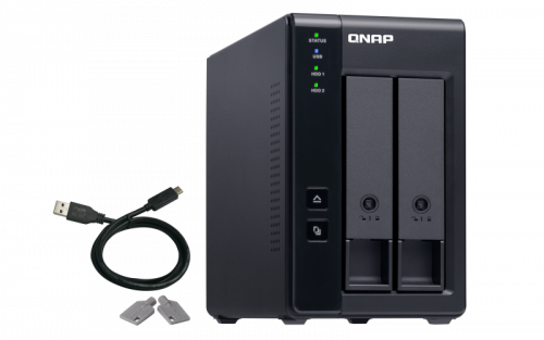 QNAP TR-002 unidad de disco multiple Negro - imagen 2