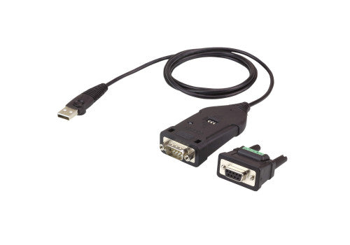 Aten UC485 adaptador de cable USB A DB-9 Negro