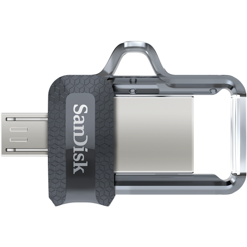 Sandisk Ultra Dual m3.0 unidad flash USB 64 GB USB Type-A / Micro-USB 3.2 Gen 1 (3.1 Gen 1) Negro, Plata, Transparente - imagen 2