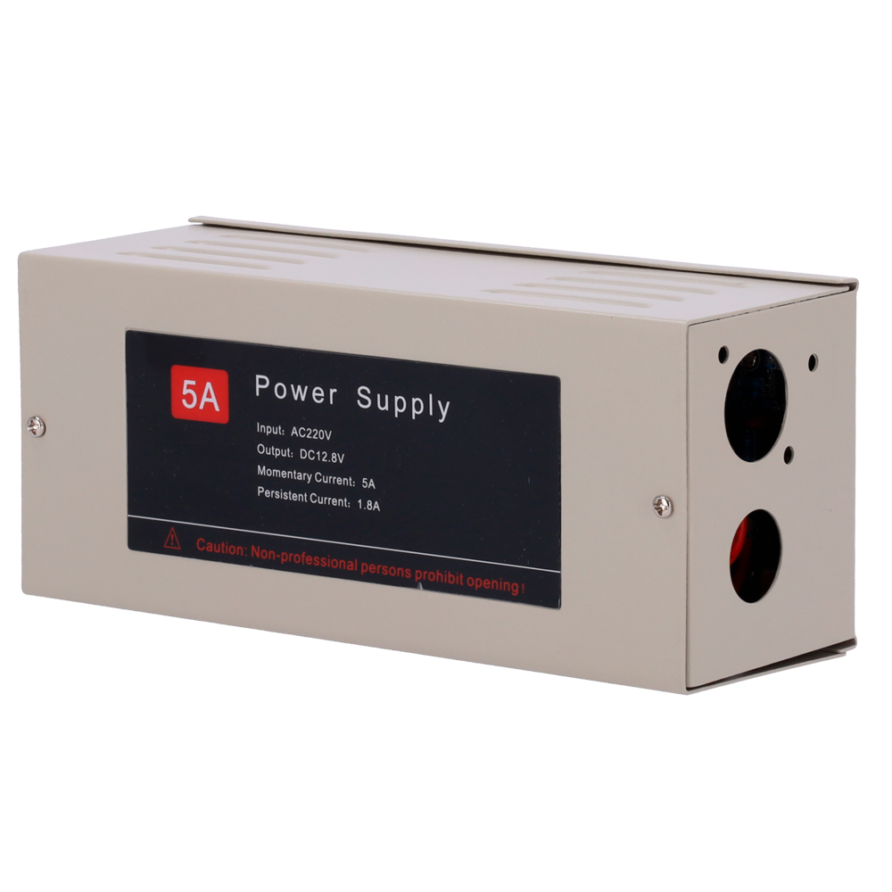 MARCA BLANCA AC-12DC2A - Alimentador para control de acceso - Configurable NO/NC - Salida DC 12.8V / 1.8A / 24W - Caja de metal con cerradura - Montaje en superficie - imagen 1