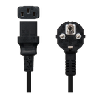 MARCA BLANCA AC-EU-C13 - Cable de alimentación - Conector CEE7 macho - C13 hembra - Conductor AWG18 - 5m - Color negro