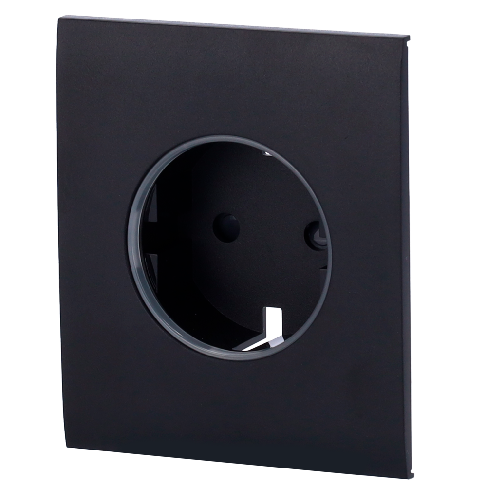 AJAX AJ-CENTERCOVER-B - Tapa central para enchufe básico tipo F - Compatible con AJ-OUTLETCORE-BASIC - Protección contra polvo, salpicaduras, objetos - Sin monitorizacion de consumo - Sin control remoto - Color negro - imagen 1