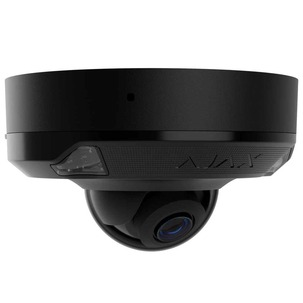 AJAX AJ-DOMECAM-MINI-8-HL-B - Cámara IP 8 Megapixel Ajax - 1/2.8" Progressive Scan CMOS - Lente 2.8 mm, Ranura MicroSD hasta 256GB - IR15m | Luz Blanca 15 m | PoE 802.3at/af - Con Inteligencia Artificial - Color negro - imagen 1