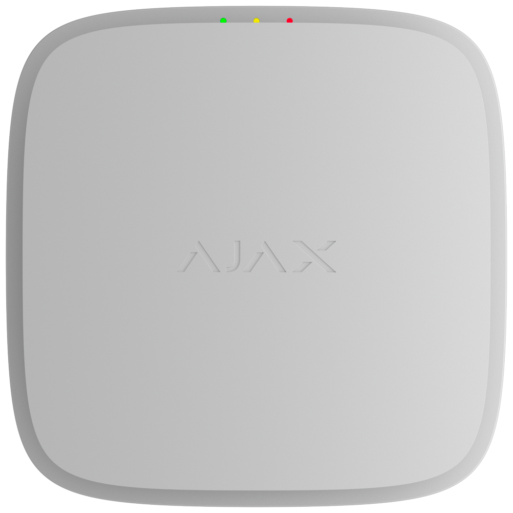 AJAX AJ-EN54-SMOKE-SOUNDER-W - Detector óptico con sirena inalámbrico - Sensor de humo óptico de doble espectro - Evita respuestas por vapor de agua - Volumen del sonido hasta 95 dB - Control y configuración remotos en las apps Ajax - Posibilidad de susti - imagen 1