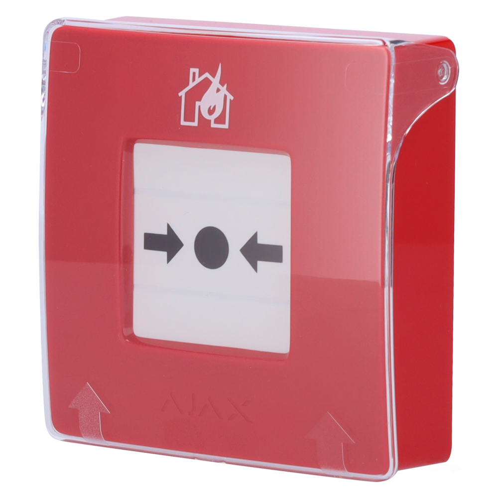 AJAX AJ-MANUALCALLPOINT-RED - Botón manual de alarma de incendio rojo - Certificación EN 54 - Botón alarma incendio o activador de escenarios - Compatible con función de alarma interconectada - Transmisión de alarmas a CRA - Alimentación 2 pilas CR123A - imagen 1