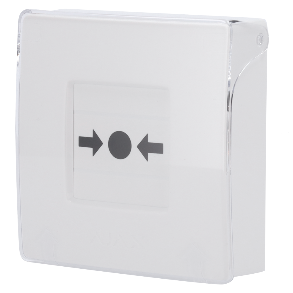 AJAX AJ-MANUALCALLPOINT-WHITE - Botón manual de alarma de incendio blanco - Inalámbrico 868 MHz Jeweller - Botón alarma incendio o activador de escenarios - Compatible con función de alarma interconectada - Transmisión de alarmas a CRA (configurable) - Al - imagen 1