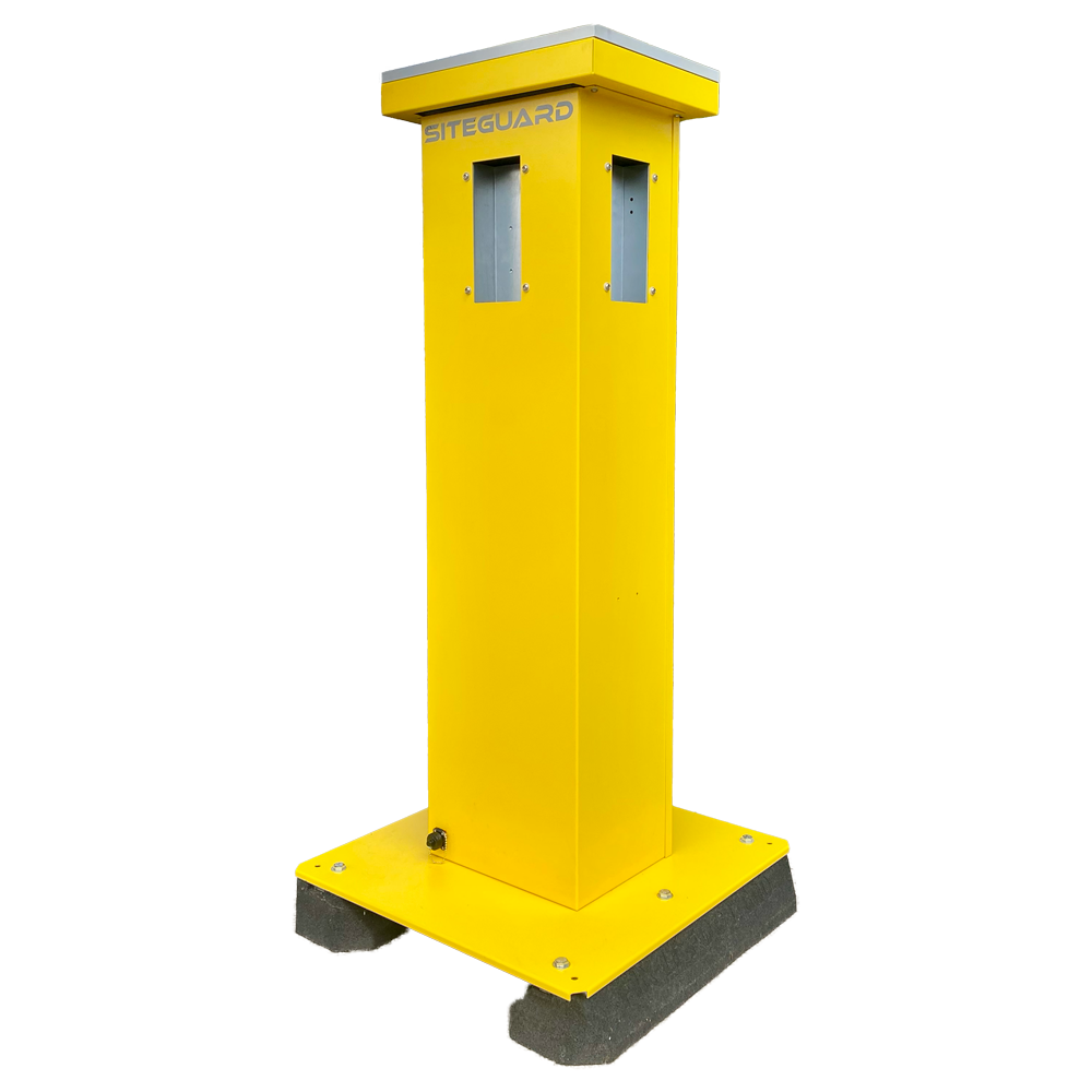SITEGUARD AJ-SITEGUARD-Y - Torre para protección perimetral 360º - Alimentación solar / Foto verificación - Incluye panel solar y regulador MPPT - Base con 2 bloques antivibración - Conexionado para batería de respaldo plomo 12 V - Compatible con sistema - imagen 1