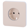 AJAX AJ-SOLOCOVER-SMART-IVO - Tapa frontal para enchufe inteligente tipo F - Compatible con AJ-OUTLETCORE-SMART - Indicador LED sobre estado del enchufe y consumo - Botón táctil para control manual - Retroalimentación LED - Color marfil - imagen 1