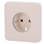 AJAX AJ-SOLOCOVER-SMART-IVO - Tapa frontal para enchufe inteligente tipo F - Compatible con AJ-OUTLETCORE-SMART - Indicador LED sobre estado del enchufe y consumo - Botón táctil para control manual - Retroalimentación LED - Color marfil - imagen 1