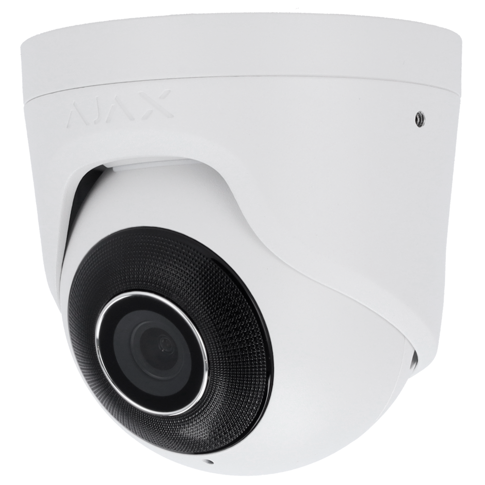 AJAX AJ-TURRETCAM-5-W - Cámara IP Turret 5 Megapixel Ajax - Progressive Scan CMOS - Lente 2.8 mm, Ranura MicroSD hasta 256GB - IR LEDs Alcance 50m, PoE 802.3at - Con Inteligencia Artificial - Color blanco - imagen 1