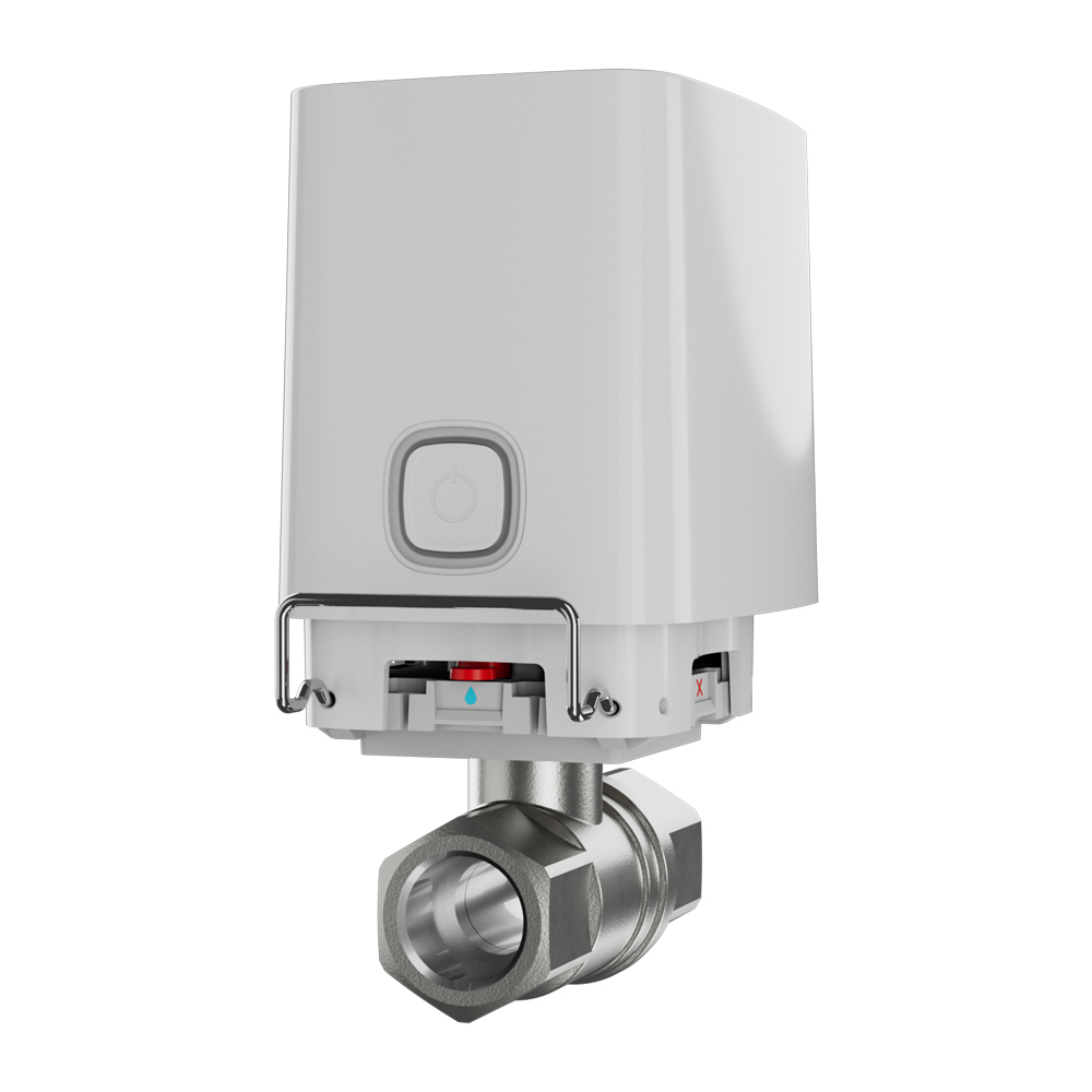 AJAX AJ-WATERSTOP-1-W - Electroválvula de cierre de agua - Válvula Bonomi de 1" (DN 25) - Compatible con tuberías de agua caliente y fría - Cierre de la válvula en menos de 5 segundos - Admite escenarios de automatización - Alimentación 4 baterías CR - imagen 1