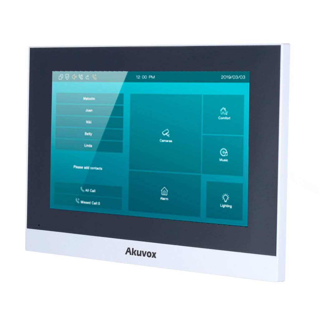 AKUVOX AK-C313W-LP-2 - Monitor Linux para videoportero - Pantalla TFT de 7" - Audio bidireccional Crystal Clear - 2 hilos LP, WiFi, SIP estándar - Configuración local Plug &amp; Play - Conexión y mantenimiento a través de Cloud - imagen 1