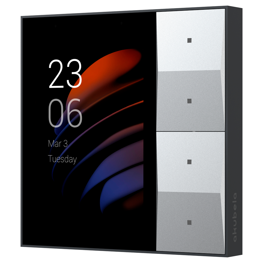 AKUVOX AK-KS41-KNX-EU - Monitor Linux para domótica - Pantalla TFT de 3.27" - Audio bidireccional | Monitor de videoportero - TCP/IP, WiFi, Bluetooth, ZigBee, KNX, SIP - Sensores ambientales | 2 relés - Conexión a través de Cloud | 4 botones físicos - imagen 1