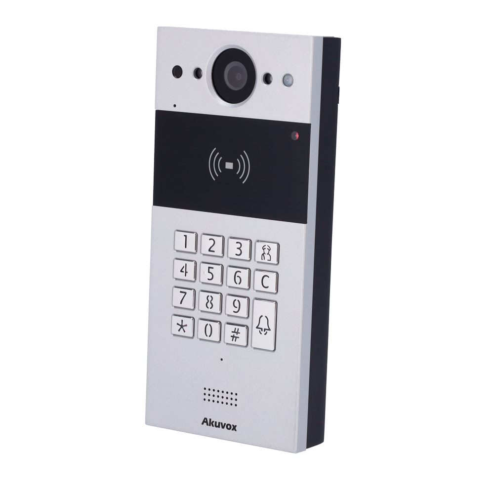 AKUVOX AK-R20K-2 - Videoportero 2 hilos en superficie - Cámara 2 Mpx | Audio bidireccional - Apertura con tarjeta EM/MF, NFC y PIN | 1 relé - Códigos temporales | 2 hilos LP - Mantenimiento Cloud - Conexión de monitor y placas a través de Cloud - imagen 1