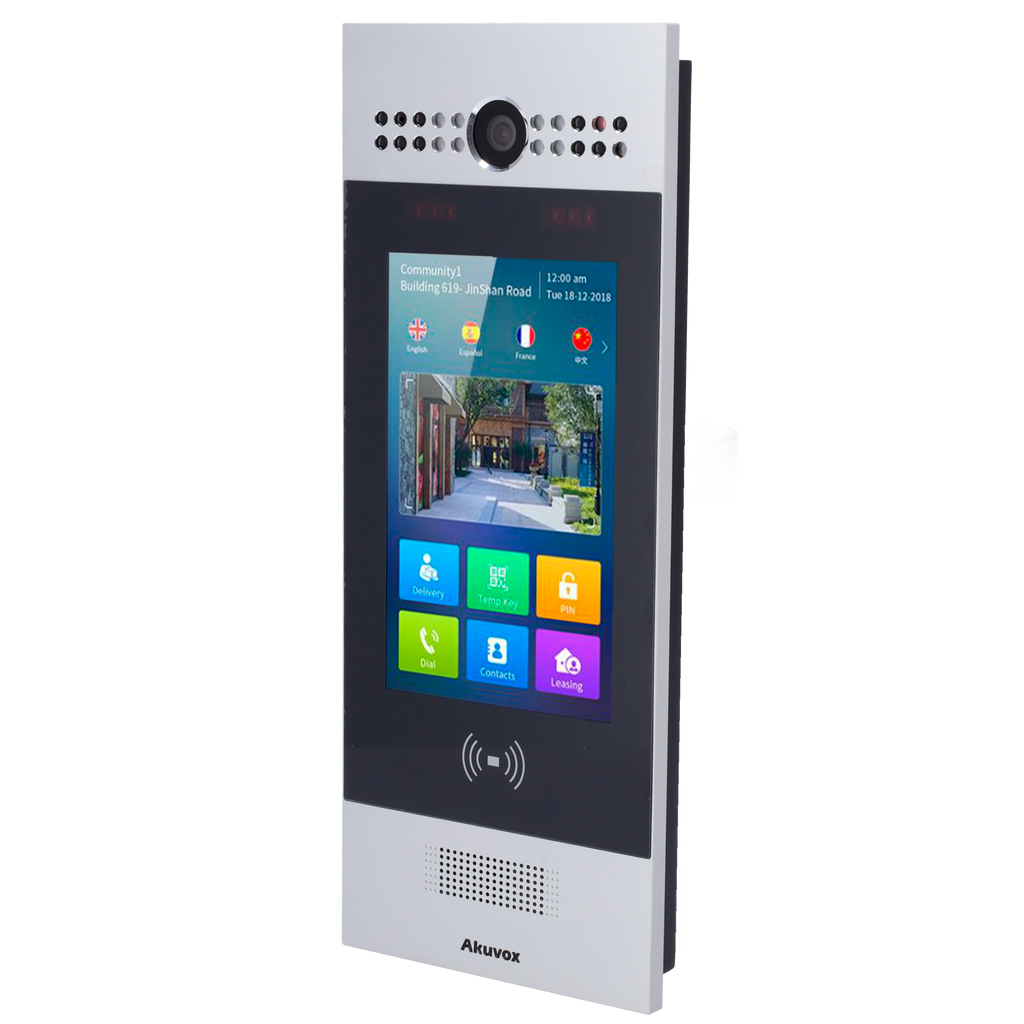 AKUVOX AK-R29S - Videoportero IP - Cámara 3 Mpx | Audio y vídeo bidireccional - Facial, tarjeta, PIN y QR | 3 relés - Apartamentos | PoE+, SIP estándar - Pantalla IPS 7" táctil | Mantenimiento Cloud - Conexión a través de Cloud | Salida 12V - imagen 1