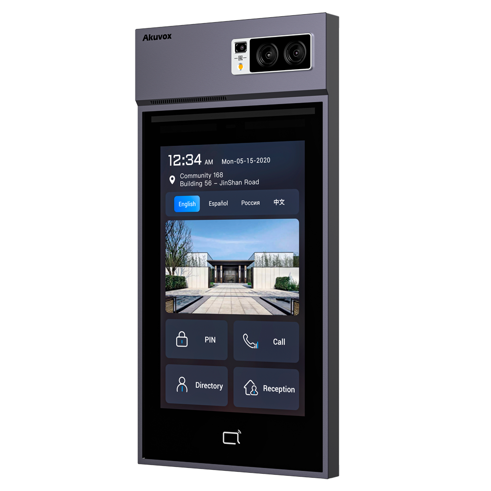 AKUVOX AK-S539 - Videoportero IP antivandálico IK08 - Cámara 5 Mpx/2 Mpx | Audio y vídeo bidireccional - Facial, tarjeta, PIN, NFC, BLE y QR | 3 relés - Apartamentos | PoE+, SIP estándar - Pantalla IPS 10" táctil | Mantenimiento Cloud - Conexión a tr - imagen 1
