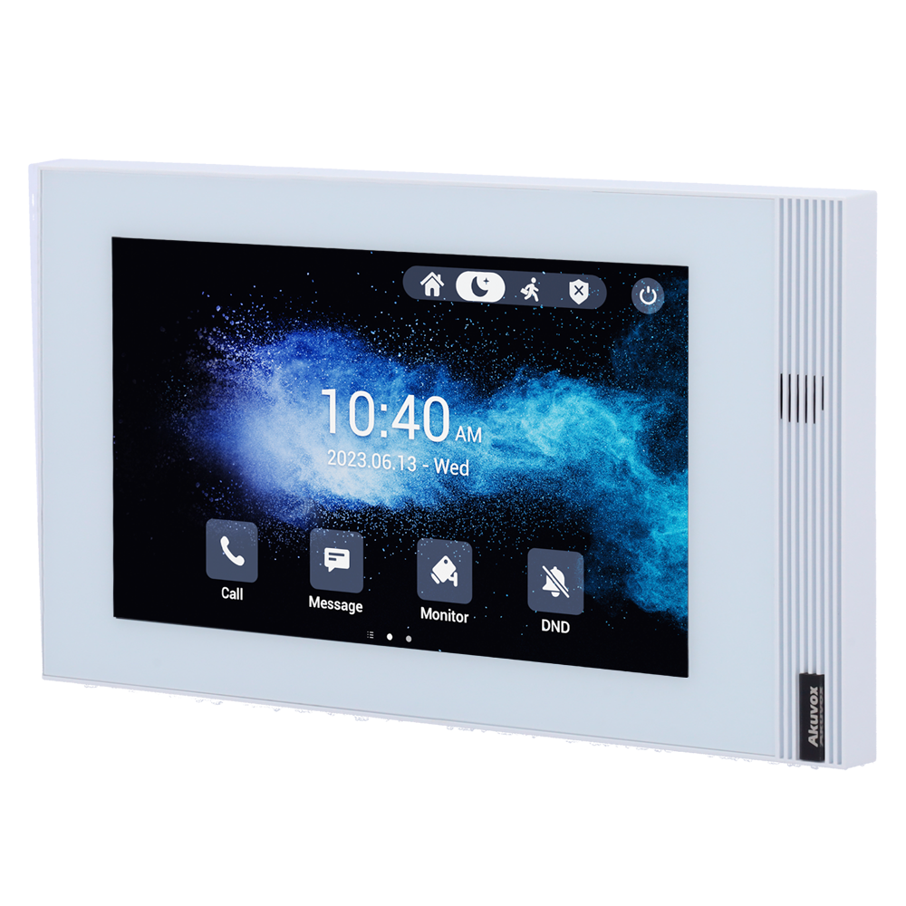 AKUVOX AK-S562-S-WHITE - Monitor Linux para videoportero - Pantalla IPS de 7" | Montaje en superficie - Audio bidireccional Crystal Clear | Easy UI - TCP/IP, PoE, SIP estándar - Mantenimiento a través de Cloud - Conexión de monitor y placas a través - imagen 1