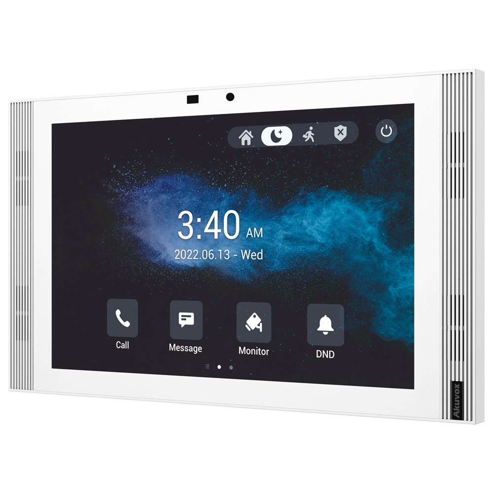 AKUVOX AK-S567A-WHITE - Monitor Android 12.0 para videoportero - Pantalla IPS de 10" - Audio bidireccional Crystal Clear | Easy UI - TCP/IP, PoE, SIP estándar - Mantenimiento Cloud | APPs de terceros - Conexión a través de Cloud | Cámara integrada - imagen 1