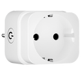 AKUVOX AK-SM-PW732-EZ - Enchufe inteligente - ZigBee 3.0 - Carga máxima 16 A - Estadísticas de consumo - Temporizador y calendario - Compatible con APP BelaHome