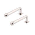 MARCA BLANCA ALF-30L - Soporte para barrera modelo L - 2 unidades - Acero inoxidable - Compatible con detectores de 2 haces - Compatible con AB-60 - 30cm