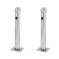 MARCA BLANCA ALF-30T - Soporte para barrera modelo T - 2 unidades - Acero inoxidable - Compatible con detectores de 2 haces - Compatible con AB-60 - 30cm
