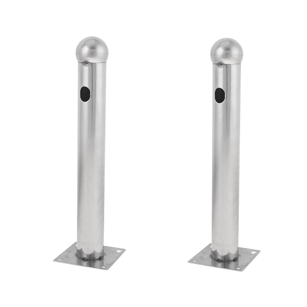MARCA BLANCA ALF-30T - Soporte para barrera modelo T - 2 unidades - Acero inoxidable - Compatible con detectores de 2 haces - Compatible con AB-60 - 30cm