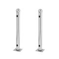 MARCA BLANCA ALF-50T - Soporte para barrera modelo T - 2 unidades - Acero inoxidable - Compatible con detectores de 3/4 haces - Compatible con barreras ABE y ABH - 50cm
