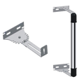 MARCA BLANCA AN-6Z - Soporte para barrera - Ángulo y longitud ajustable - Acero inoxidable - Compatible con ABI30-764 y ABI100-1086