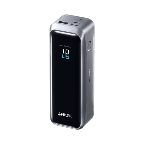 ANKER ANK-110-B - Anker Power Bank - Capacidad 20000mAh - Entrada 2x USB-C, 1x Pin Pogo - Salidas 2x USB-C, 1x USB-A | Cable USB-C - Carga ultrarrápida y estable - Pantalla digital LED | Color negro