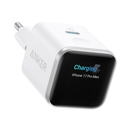 ANKER ANK-121-45W1C-W - Anker - Mini Cargador USB - Potencia 45W - Carga rápida GaN | Display inteligente - Salidas 1x USB-C - Color blanco | Detección automática - imagen 1