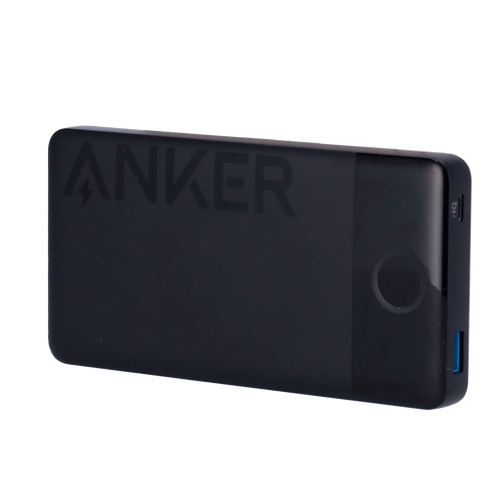 ANKER ANK-123-POWERCORE-B - Anker Power Bank - Capacidad 10000mAh - Entrada USB-A - Salidas USB-C, Micro USB-C y USB-A - Pantalla LCD - Color negro - imagen 1