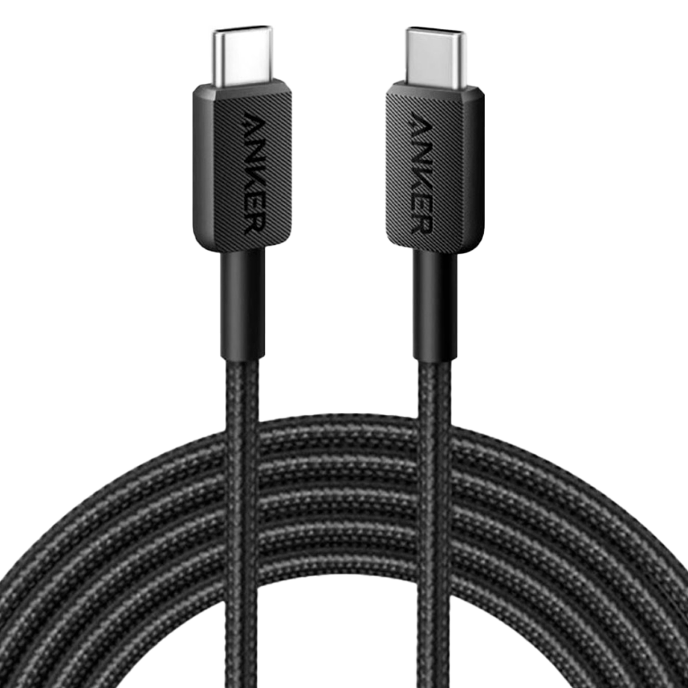 ANKER ANK-310-USBC-USBC-90-B - Anker - Cable USB2.0 - USB-C a USB-C - Cable de nylon trenzado - Longitud 0.9m - Carga rápida 60W | Color negro