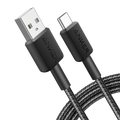 ANKER ANK-322-USBA-USBC-180-B - Anker - Cable USB2.0 - USB-A a USB-C - Cable de nylon trenzado - Longitud 1.8m - Carga rápida hasta 15W | Color negro