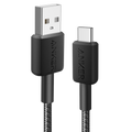 ANKER ANK-322-USBA-USBC-90-B - Anker - Cable USB2.0 - USB-A a USB-C - Cable de nylon trenzado - Longitud 0.9m - Carga rápida hasta 15W | Color negro - imagen 1