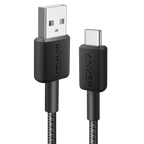ANKER ANK-322-USBA-USBC-90-B - Anker - Cable USB2.0 - USB-A a USB-C - Cable de nylon trenzado - Longitud 0.9m - Carga rápida hasta 15W | Color negro - imagen 1