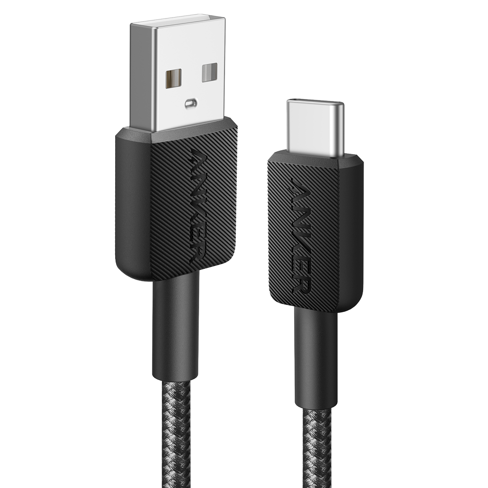 ANKER ANK-322-USBA-USBC-90-B - Anker - Cable USB2.0 - USB-A a USB-C - Cable de nylon trenzado - Longitud 0.9m - Carga rápida hasta 15W | Color negro - imagen 1