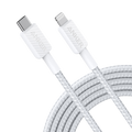 ANKER ANK-322-USBC-LGT-300-W - Anker - Cable USB2.0 - USB-C a Lightning - Cable de nylon trenzado - Longitud 3m - Carga rápida | Color blanco