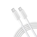 ANKER ANK-322-USBC-USBC-180-W - Anker - Cable USB2.0 - USB-C a USB-C - Cable de nylon trenzado - Longitud 1.8m - Carga rápida 60W | Color blanco - imagen 1