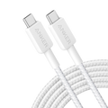 ANKER ANK-322-USBC-USBC-300-W - Anker - Cable USB2.0 - USB-C a USB-C - Cable de nylon trenzado - Longitud 3m - Carga rápida hasta 60W | Color blanco - imagen 1