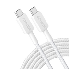 ANKER ANK-322-USBC-USBC-300-W - Anker - Cable USB2.0 - USB-C a USB-C - Cable de nylon trenzado - Longitud 3m - Carga rápida hasta 60W | Color blanco - imagen 1