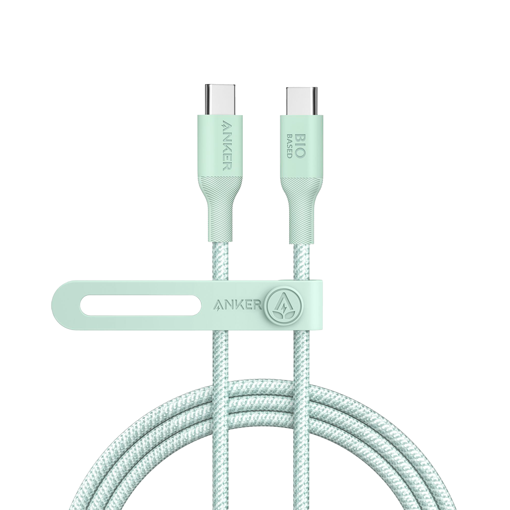 ANKER ANK-544-USBC-USBC-180-G - Anker - Cable USB2.0 - USB-C a USB-C - Cable de Bio-Nylon trenzado - Longitud 1.8m - Color verde - imagen 1