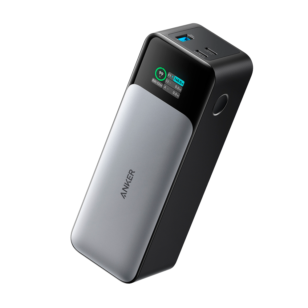 ANKER ANK-737-POWERCORE-B - Anker Power bank con pantalla digital - Capacidad 24000mAh - Entrada USB-C - Salidas 2x USB-C, USB-A - Carga 3 dispositivos a la vez - Carga rápida PD140W | Para portátil - imagen 1