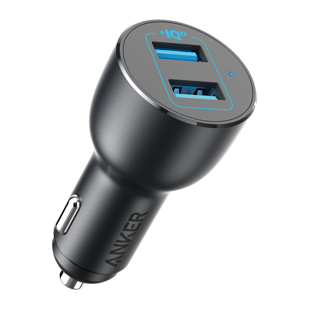 ANKER ANK-CCHARGER-POWERDRIVE3-B - Anker - Mechero coche de metal - Potencia 36W - Carga rápida 18W | Tecnología QC3.0 - Salidas 2x USB-A - Carga 2 dispositivos a la vez | Color negro - imagen 1