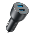 ANKER ANK-CCHARGER-POWERDRIVE3-B - Anker - Mechero coche de metal - Potencia 36W - Carga rápida 18W | Tecnología QC3.0 - Salidas 2x USB-A - Carga 2 dispositivos a la vez | Color negro - imagen 1